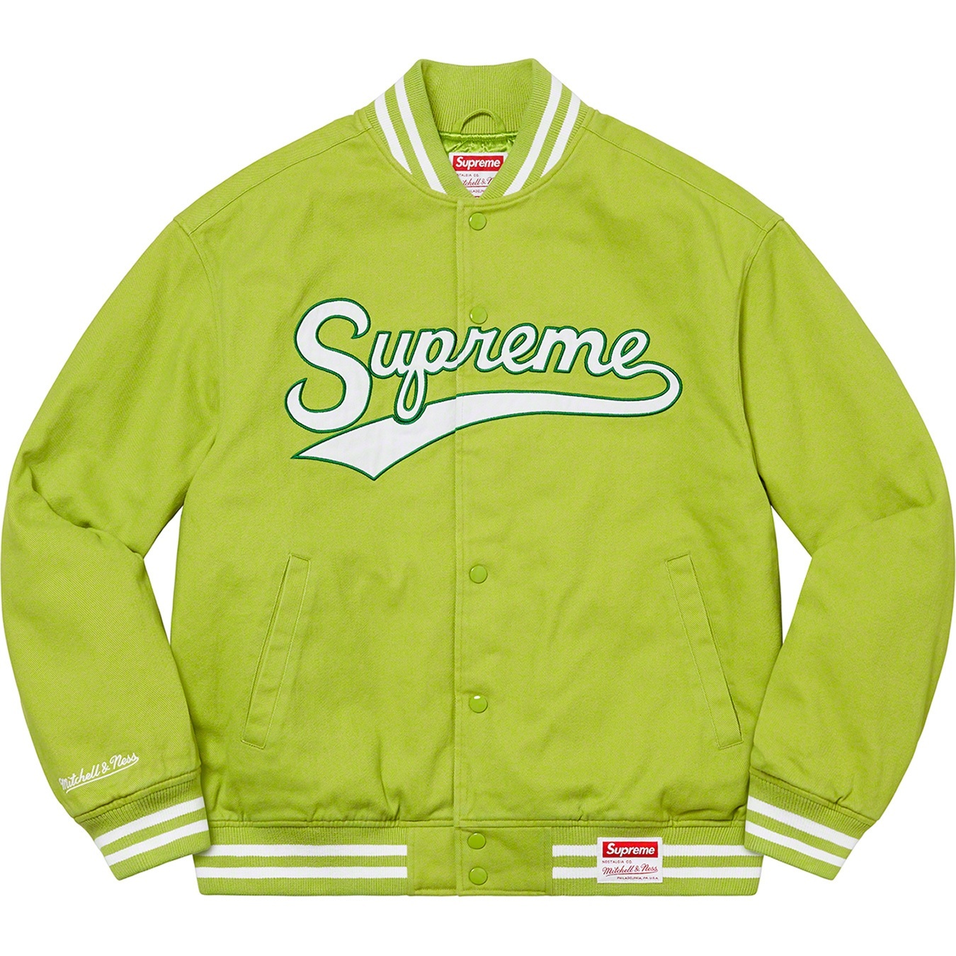 Supreme®/Mitchell & Ness® Doughboy Twill Varsity Jacket view 3